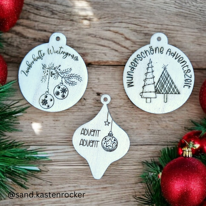 SVG Laser Datei Winter Geschenkanhänger Anhänger Weihnachten Laserdatei SVG Datei – Bild 10