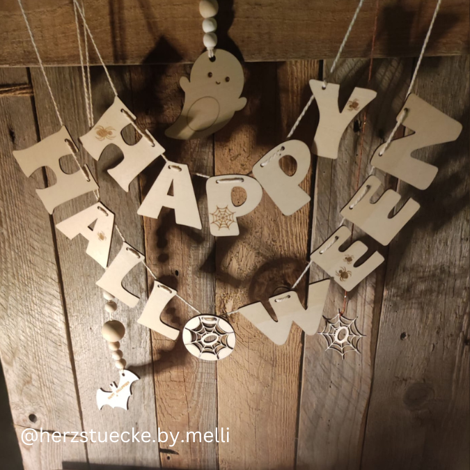 SVG Laser Datei Halloween Deko zum hängen aufhängen Girlande Laserdatei SVG Datei – Bild 8