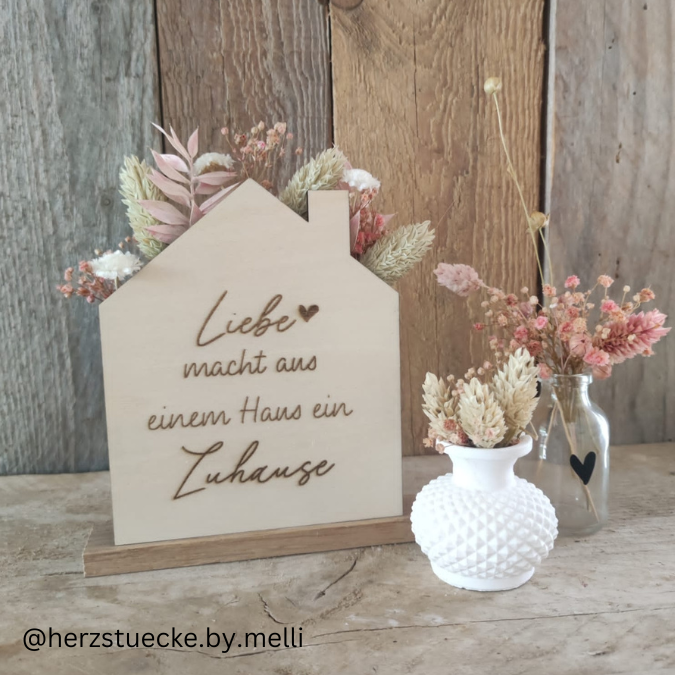 SVG Laserdatei Haus Häuschen zum Einzug Umzug erste eigene Wohnung Eigenheim Hauskauf für Blumen oder Geld Geldgeschenk Richtfest SVG Datei – Bild 8