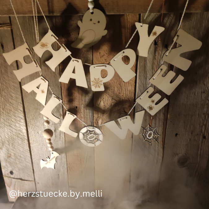 SVG Laser Datei Halloween Deko zum hängen aufhängen Girlande Laserdatei SVG Datei – Bild 3