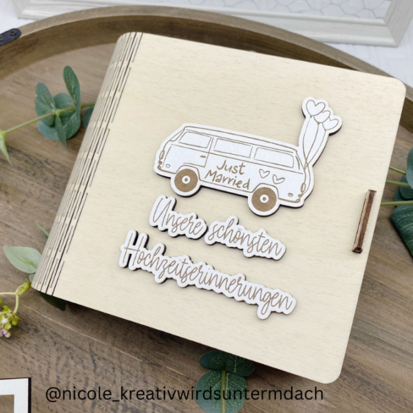 3mm UND 4mm SVG Laser Datei 4 Designs Hochzeitsbuch Fotoalbum Aufbewahrung Box für Polaroids oder Fotos SVG Datei Hochzeitsgeschenk – Bild 5