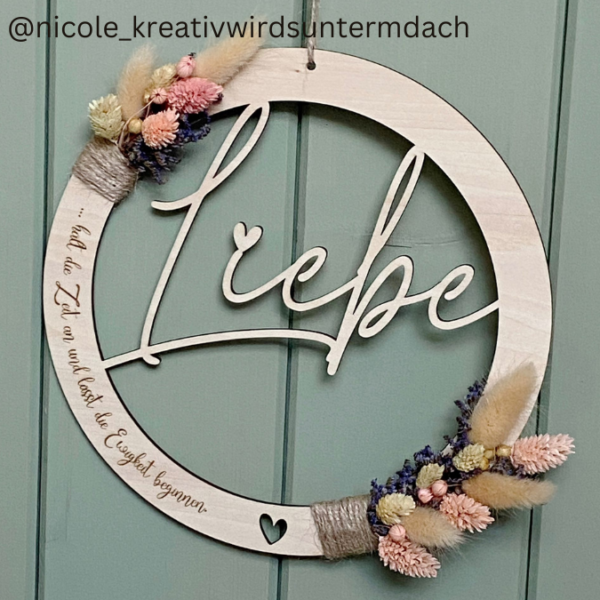 SVG Laser Datei Hochzeitskranz Kranz Hochzeit Liebe Ja SVG Datei – Bild 6