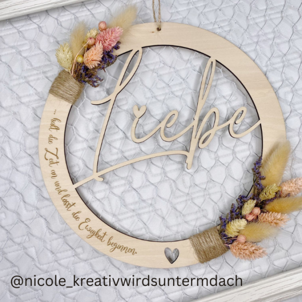 SVG Laser Datei Hochzeitskranz Kranz Hochzeit Liebe Ja SVG Datei – Bild 5