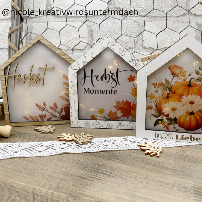 SVG Laser Datei Lichthaus Herbst für Transparentpapier inkl PDF zum ausdrucken Laserdatei SVG Datei – Bild 3