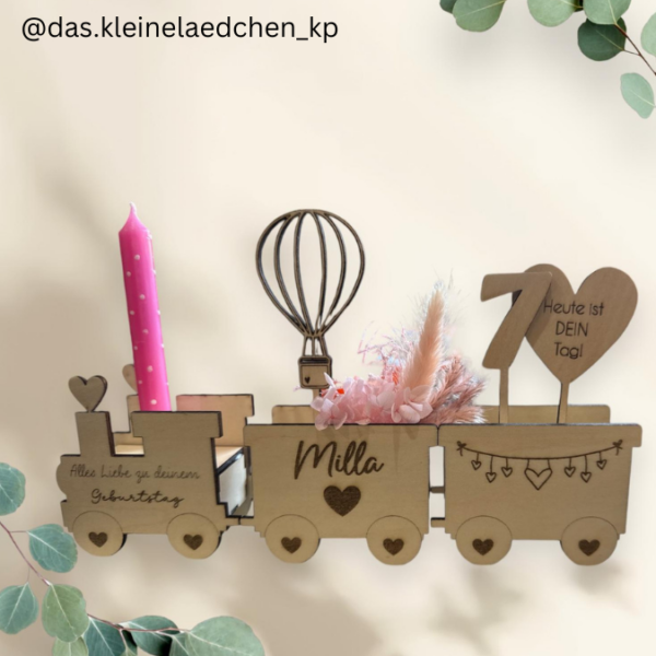 SVG Laser Datei 3mm Geburtstagszug XXL Geburtstagsteller Geburtstag Laserdatei SVG Datei 3mm – Bild 9