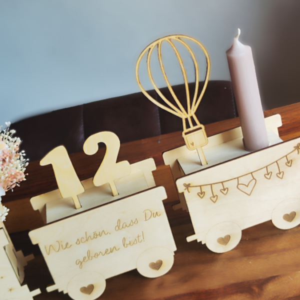 SVG Laser Datei 3mm Geburtstagszug XXL Geburtstagsteller Geburtstag Laserdatei SVG Datei 3mm – Bild 21