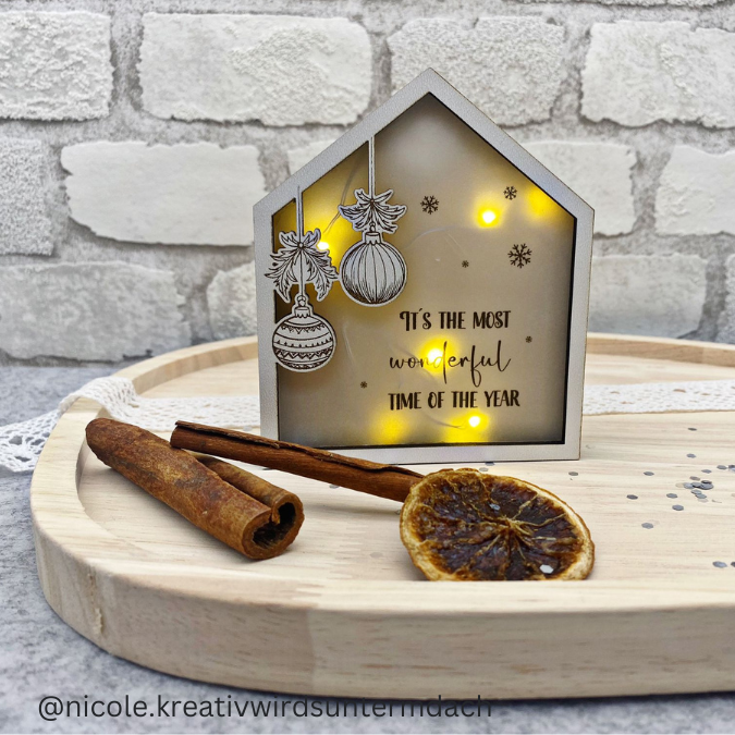 Weihnachten Winter Lichthaus Lichthäuser für Transparentpapier inkl PDF zum ausdrucken Laserdatei SVG Laser Datei – Bild 16