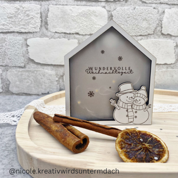 Weihnachten Winter Lichthaus Lichthäuser für Transparentpapier inkl PDF zum ausdrucken Laserdatei SVG Laser Datei – Bild 13
