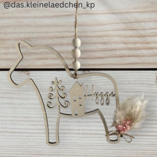 SVG Laser Datei 3er Set Dala Kränze Winter Weihnachten Skandi Scandi Dalapferd Skandinavian living Scandihome Reh Hej God Jul Dala Pferde – Bild 14