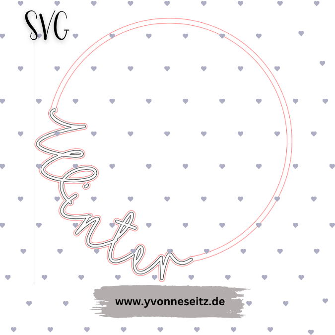 SVG Laser Datei Winter Kranz schlicht Laserdatei – Bild 2
