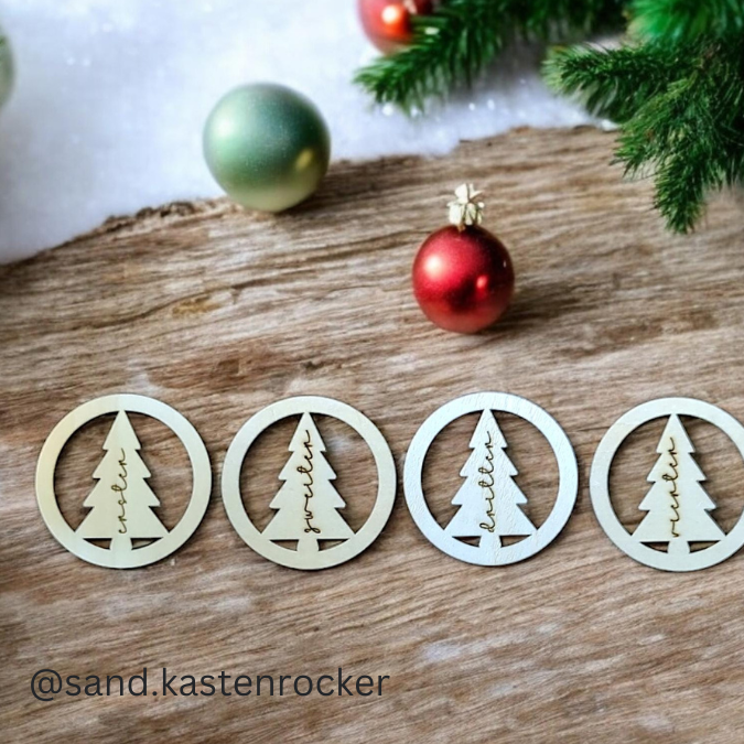SVG Laser Datei Adventskranzzahlen Advent 1234 Adventskranz Laserdatei – Bild 5