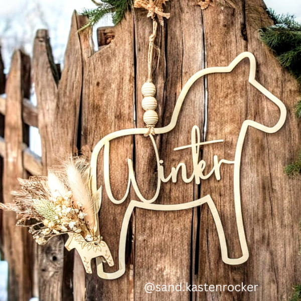 SVG Laser Datei 3er Set Dala Kränze Winter Weihnachten Skandi Scandi Dalapferd Skandinavian living Scandihome Reh Hej God Jul Dala Pferde – Bild 11