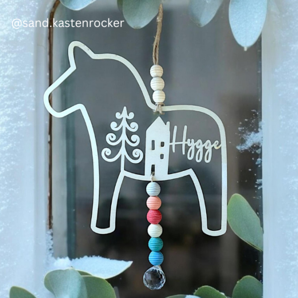 SVG Laser Datei 3er Set Dala Kränze Winter Weihnachten Skandi Scandi Dalapferd Skandinavian living Scandihome Reh Hej God Jul Dala Pferde – Bild 10