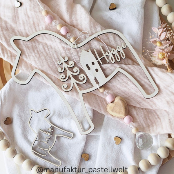 SVG Laser Datei 3er Set Dala Kränze Winter Weihnachten Skandi Scandi Dalapferd Skandinavian living Scandihome Reh Hej God Jul Dala Pferde – Bild 13