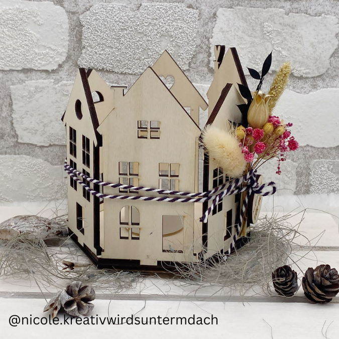 SVG Laser Datei Häuserkranz Haus Kranz Lichthäuser Haus Häuser 3mm – Bild 7