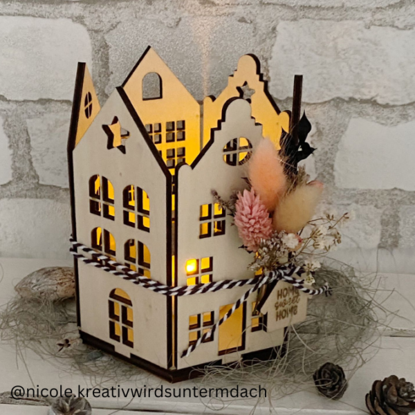 SVG Laser Datei Häuserkranz Grachtenhäuser Lichthäuser Haus Häuser 3mm – Bild 3