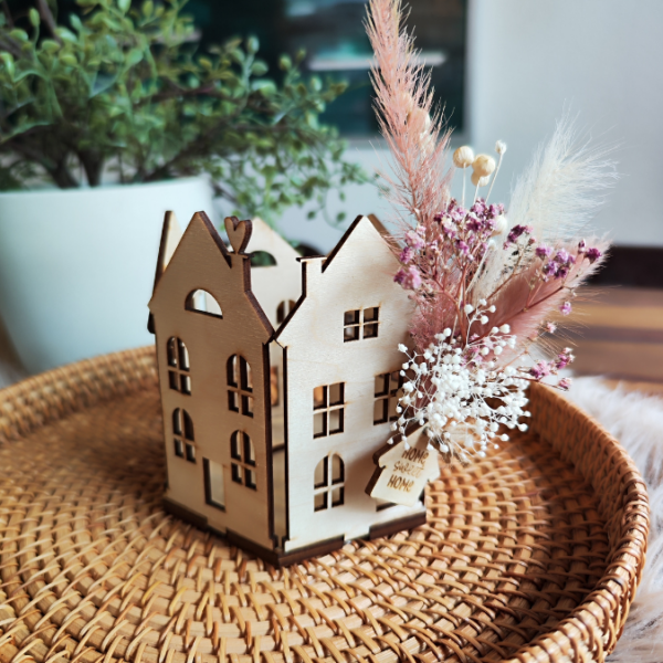 SVG Laser Datei Häuserkranz Haus Kranz Lichthäuser Haus Häuser 3mm – Bild 2