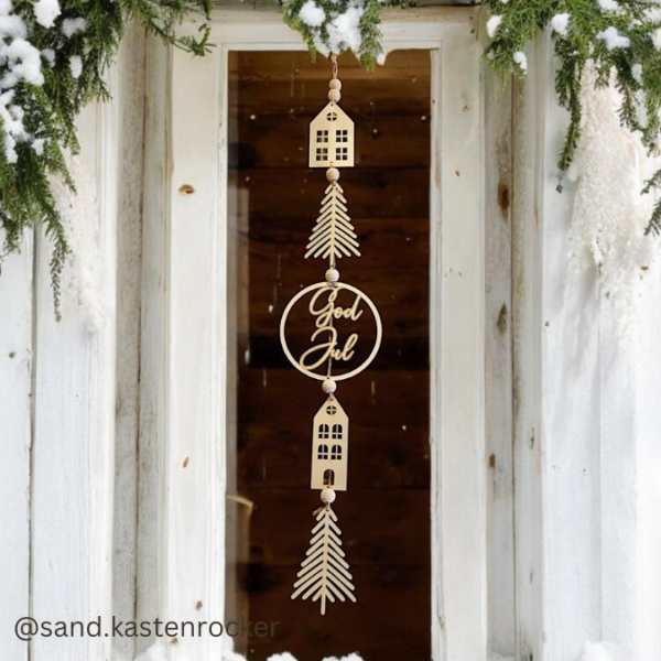 SVG Laser Datei Winter Skandi Scandi Girlande Aufhänger Anhänger Deko für Wand und Fenster Sonnenfänger Hej – Bild 5