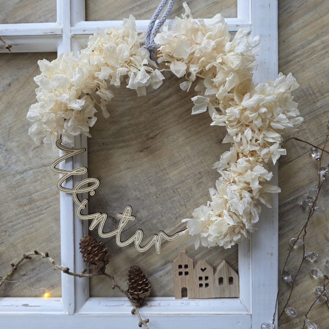 SVG Laser Datei Winter Kranz schlicht Laserdatei – Bild 8