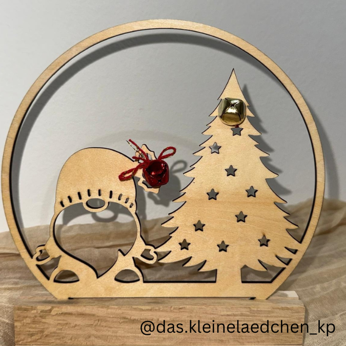 SVG Laser Datei Kranz und Aufsteller Wichtel Wichtelig Weihnachtswichtel – Bild 5