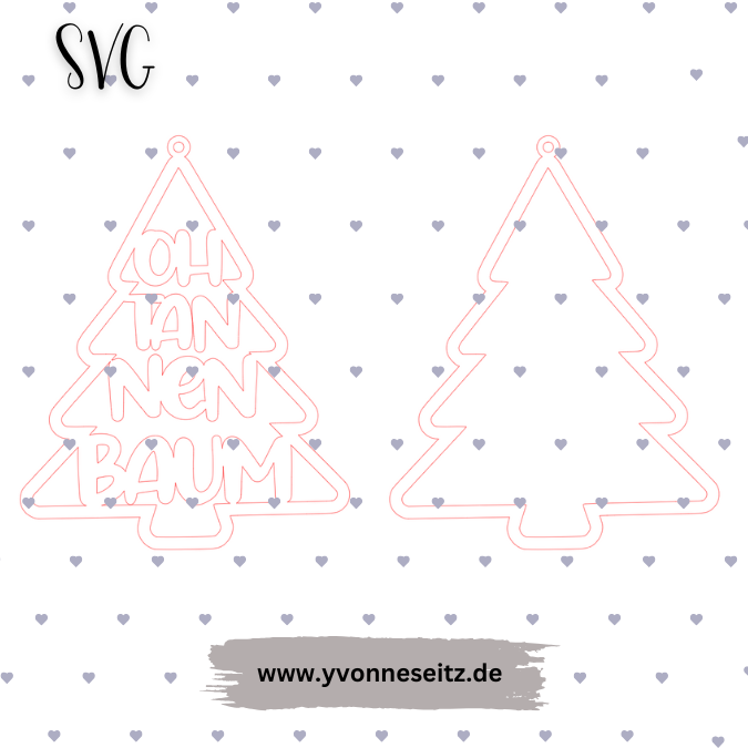 SVG Laser Datei Kranz Kränze Oh Tannenbaum Laserdatei – Bild 2