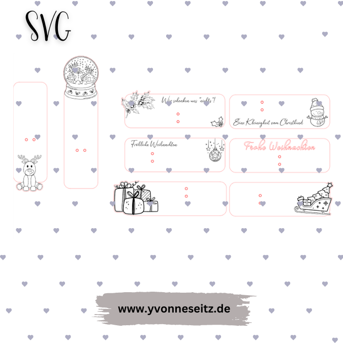 SVG Laser Datei Wunscherfüller Geldgeschenk Weihnachten 8 Designs – Bild 2