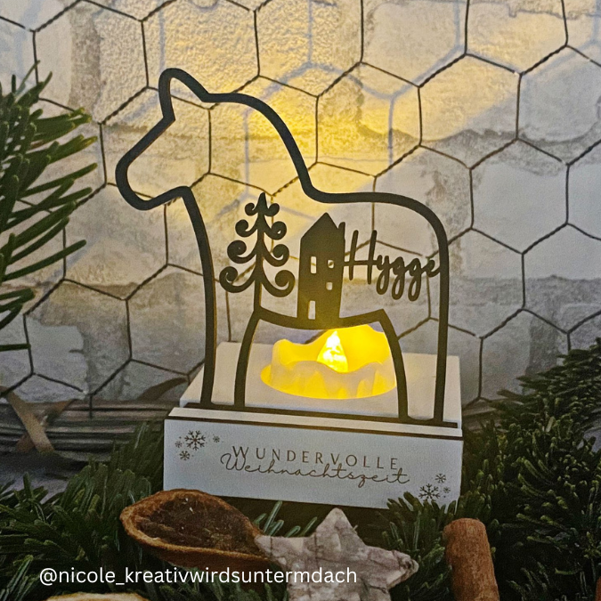 SVG Laser Datei 3er Set Dala Kränze Winter Weihnachten Skandi Scandi Dalapferd Skandinavian living Scandihome Reh Hej God Jul Dala Pferde – Bild 21