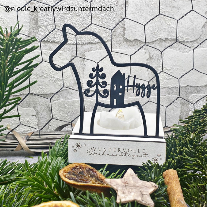 SVG Laser Datei 3er Set Dala Kränze Winter Weihnachten Skandi Scandi Dalapferd Skandinavian living Scandihome Reh Hej God Jul Dala Pferde – Bild 22