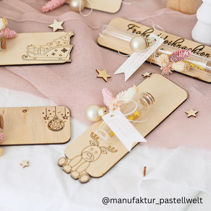 SVG Laser Datei Wunscherfüller Geldgeschenk Weihnachten 8 Designs – Bild 16