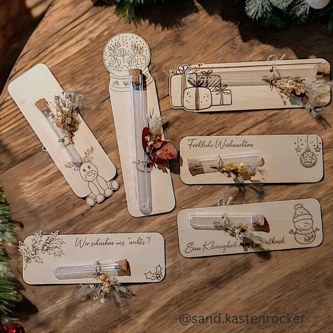 SVG Laser Datei Wunscherfüller Geldgeschenk Weihnachten 8 Designs – Bild 4