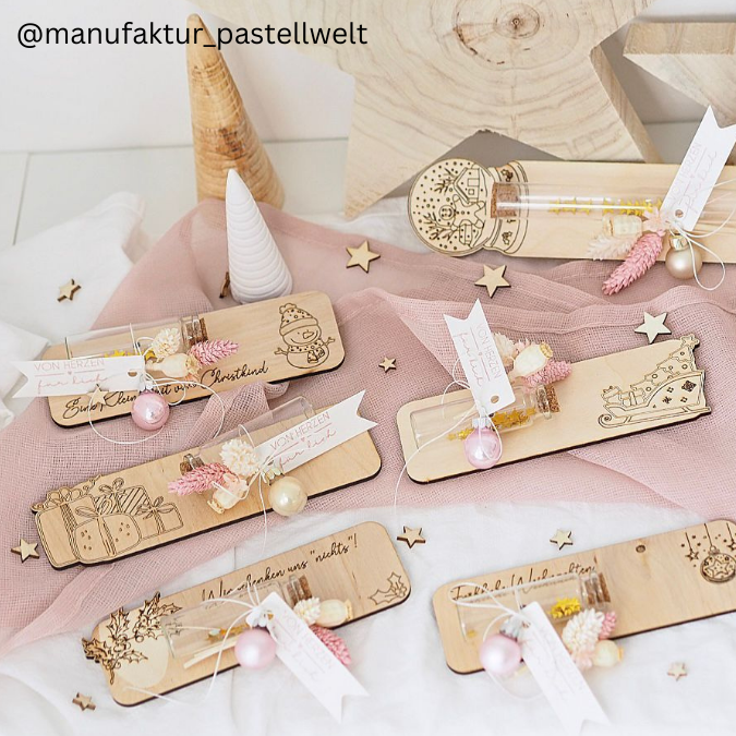 SVG Laser Datei Wunscherfüller Geldgeschenk Weihnachten 8 Designs – Bild 8