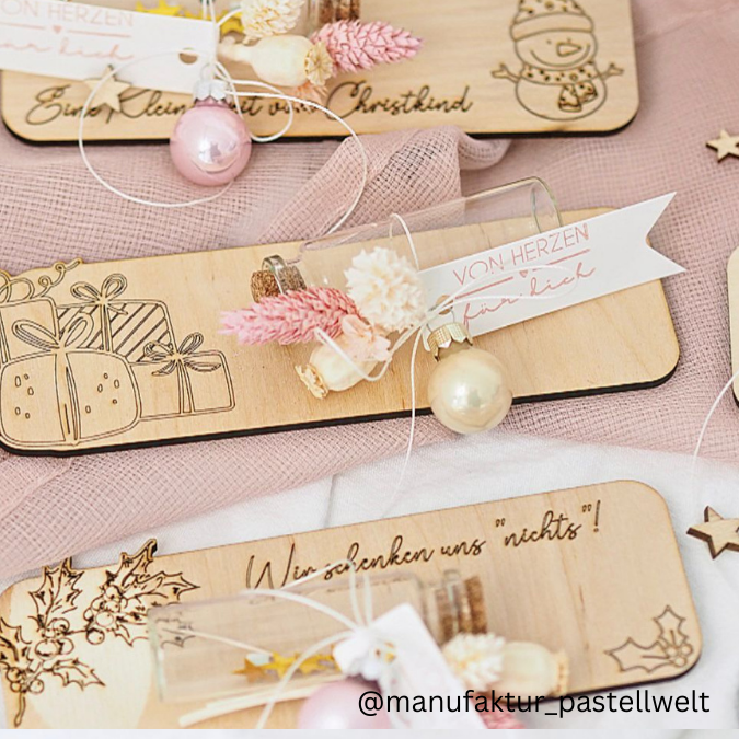 SVG Laser Datei Wunscherfüller Geldgeschenk Weihnachten 8 Designs – Bild 12