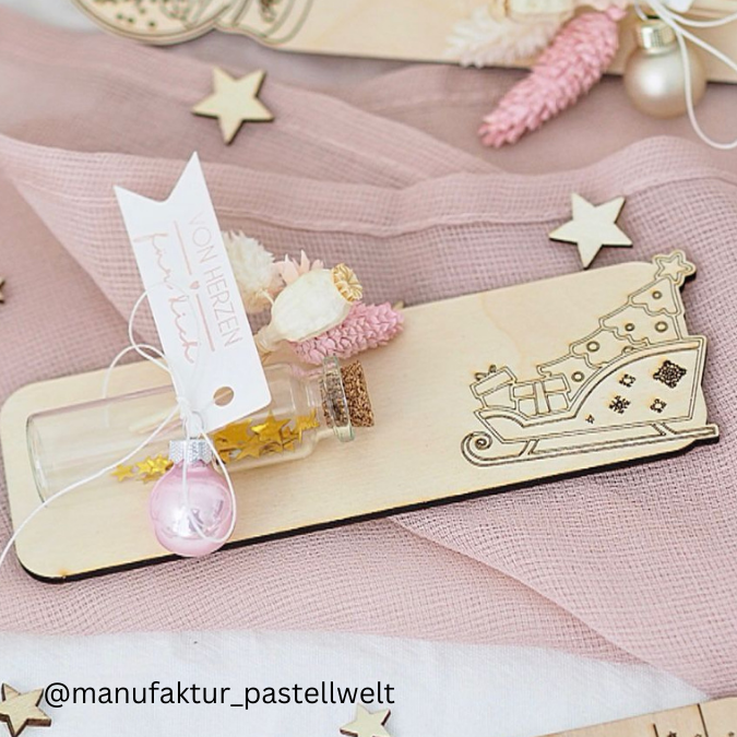 SVG Laser Datei Wunscherfüller Geldgeschenk Weihnachten 8 Designs – Bild 10