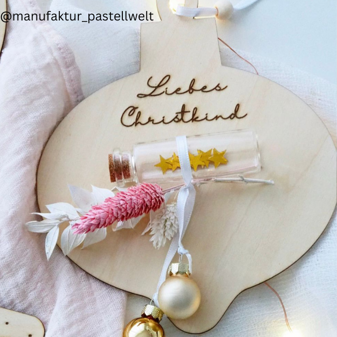 Weihnachten Winter 7 Designs Wunschzettel Christkind Weihnachtsmann Advent Weihnachtswünsche Kinder Laserdatei – Bild 14