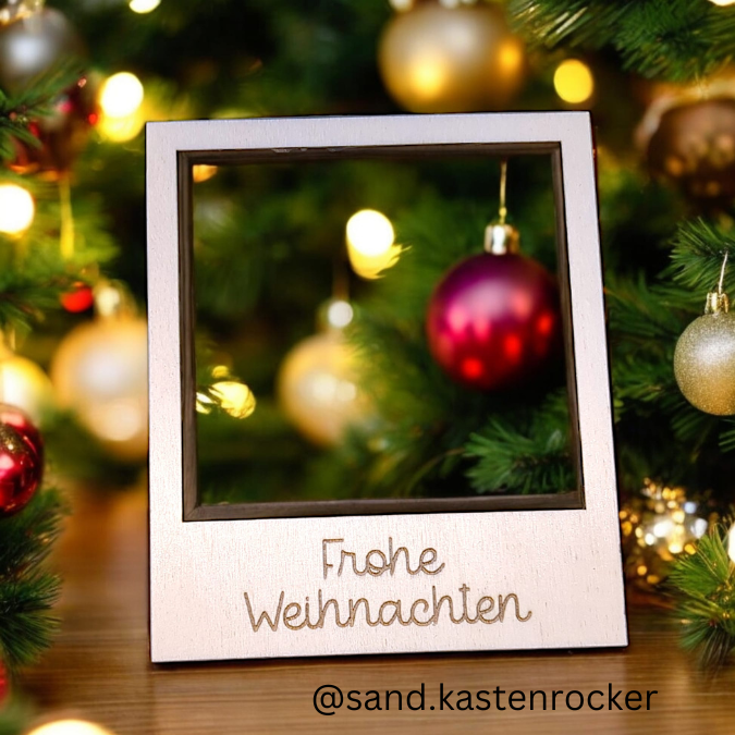 SVG Laserdatei 9 Designs Retro rahmen Bilderrahmen Fotoaccesoire Baby Meilenstein Weihnachten mein 1. Weihnachten SVG Datei Vintage – Bild 5