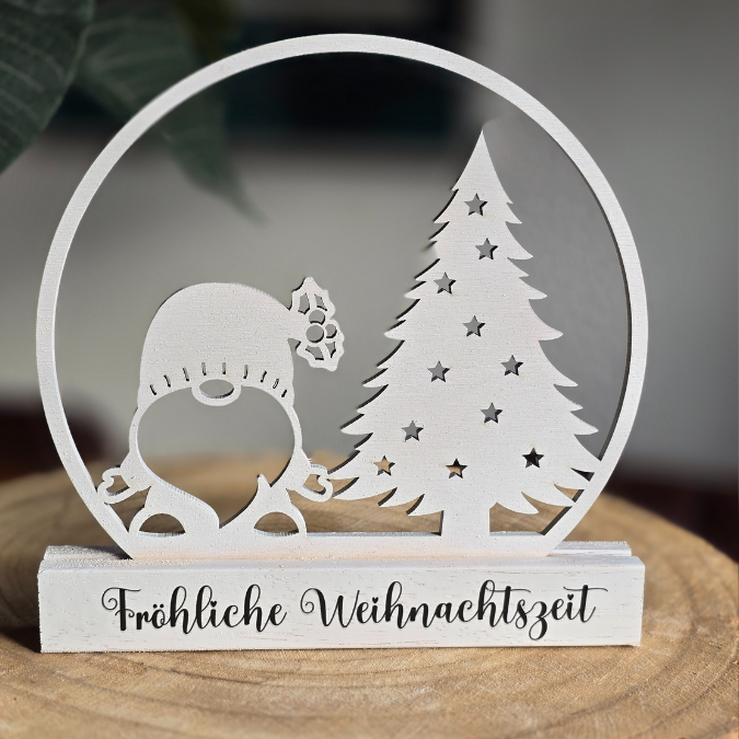 SVG Laser Datei Kranz und Aufsteller Wichtel Wichtelig Weihnachtswichtel – Bild 4