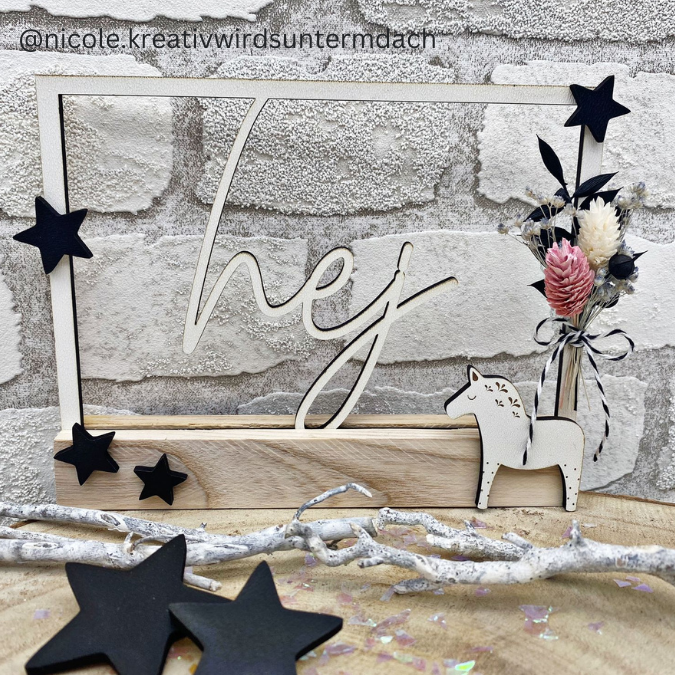 SVG Laser Datei Winter Weihnachten Skandi Scandi Rahmen für Klötzchen Klötzchenrahmen Skandinavian living Scandihome Reh Hej God Jul – Bild 6