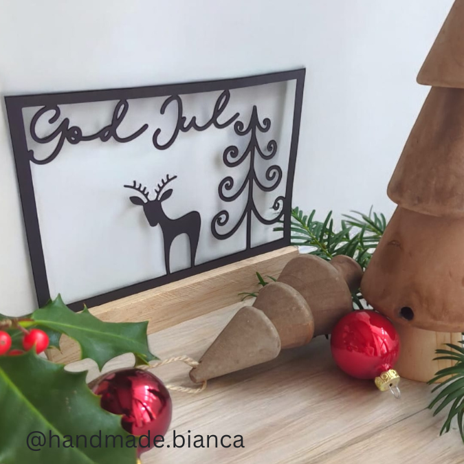 SVG Laser Datei Winter Weihnachten Skandi Scandi Rahmen für Klötzchen Klötzchenrahmen Skandinavian living Scandihome Reh Hej God Jul – Bild 21
