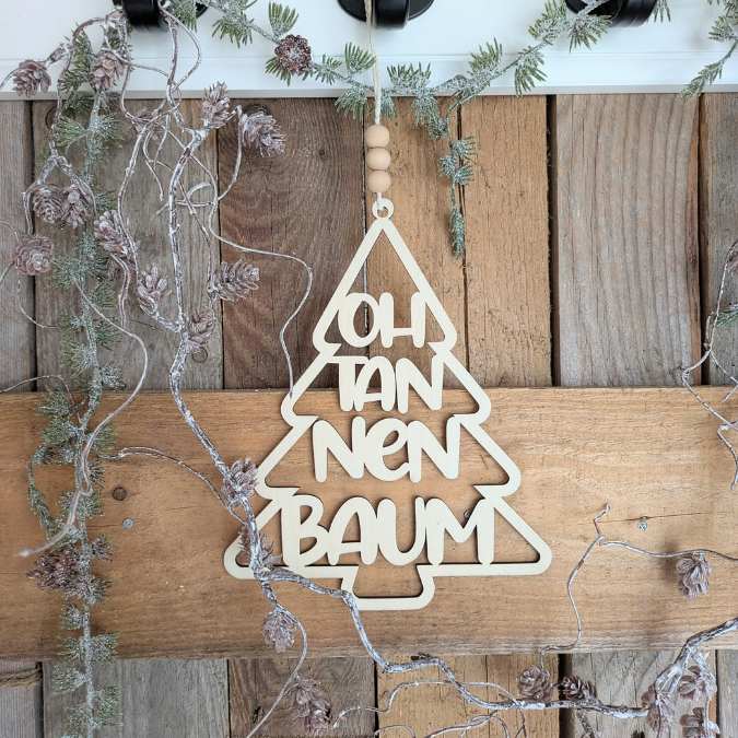 SVG Laser Datei Kranz Kränze Oh Tannenbaum Laserdatei – Bild 3