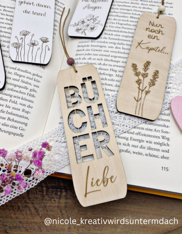 SVG Laser Datei Lesezeichen Bücherliebe Bücher SVG Datei – Bild 11