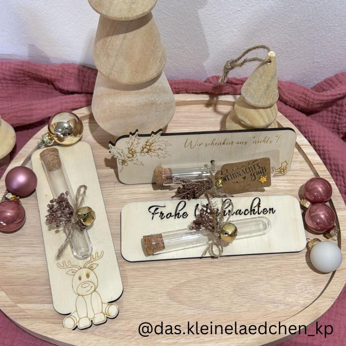 SVG Laser Datei Wunscherfüller Geldgeschenk Weihnachten 8 Designs – Bild 7