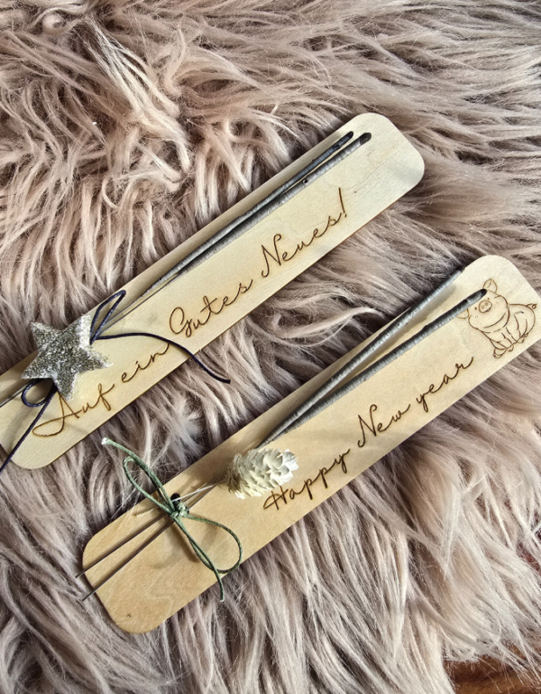 SVG Laser Datei Silvester Wunderkerzenhalter Verpackung für Wunderkerzen Geschenkidee Laserdatei – Bild 6