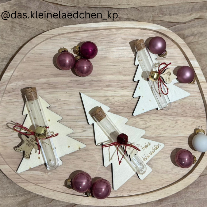 SVG Laser Datei Wunscherfüller Tannenbäume Tannenbaum Geldgeschenk Laserdatei – Bild 4