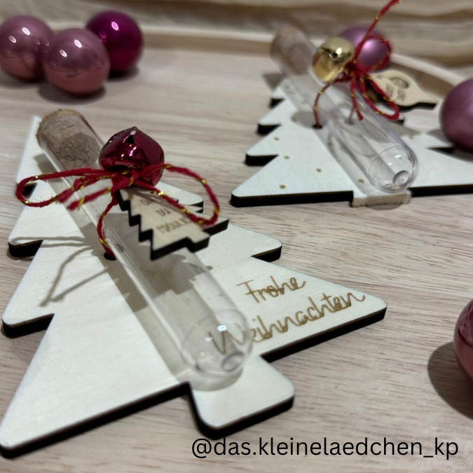 SVG Laser Datei Wunscherfüller Tannenbäume Tannenbaum Geldgeschenk Laserdatei – Bild 5