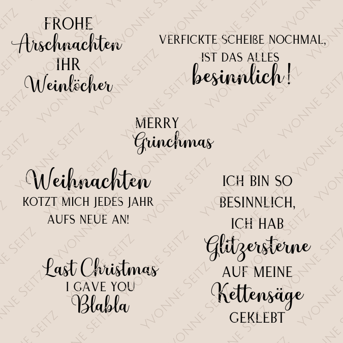 Weihnachten SVG Laser Datei Gravur Anti Weihnachten Antiweihnachtsdatei Laserdatei Plotterdatei Grinch Arschnachten
