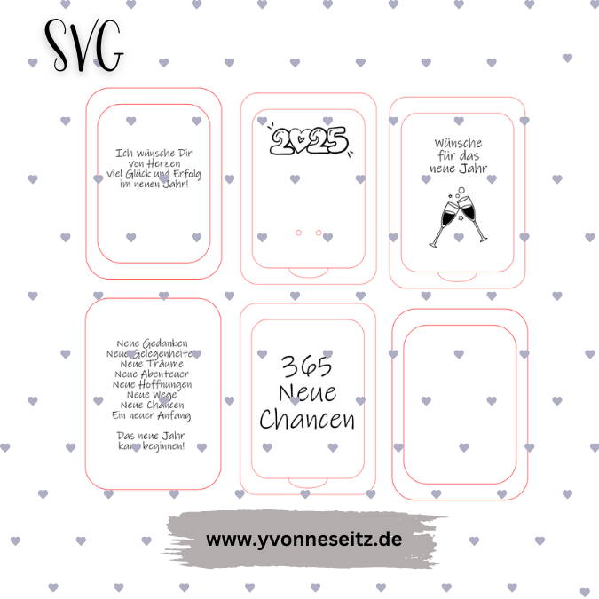 SVG Laser Datei Silvester Neujahreswünsche Karten Jahreswechsel Mitbringsel Laserdatei – Bild 2