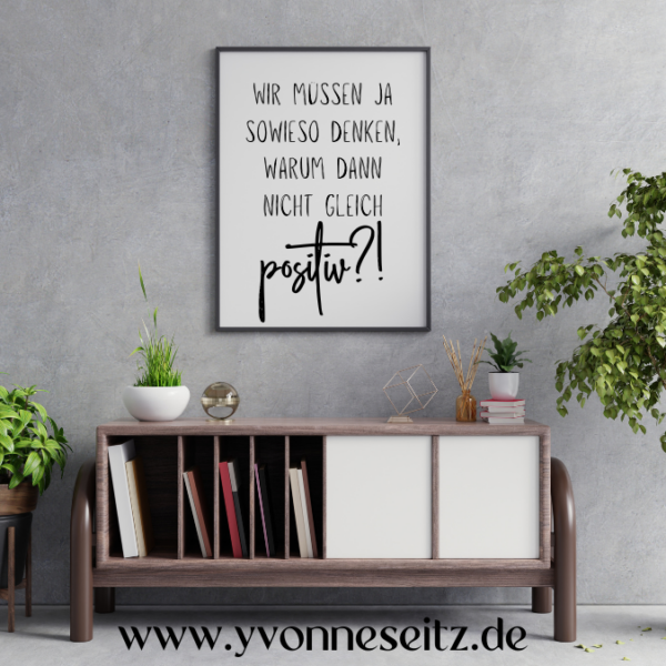 PRINT DRUCKVORLAGE PDF A4 POSTER - WIR MÜSSEN JA SOWIESO DENKEN... - Printable PDF-Datei zum selber drucken – Bild 2