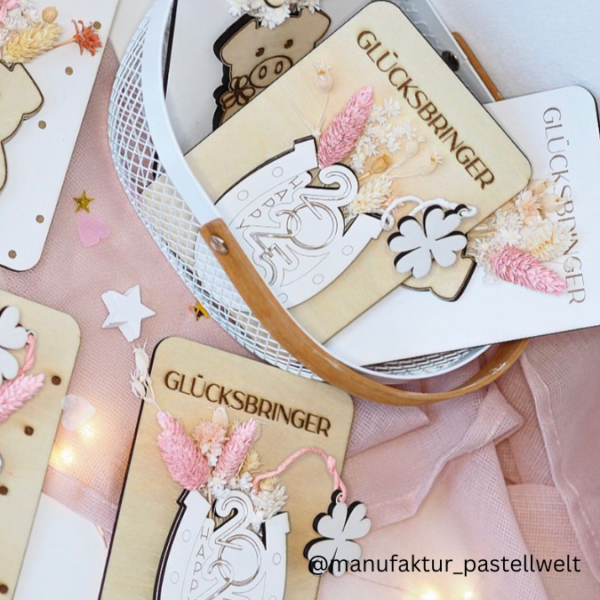 SVG Laser Datei Glücksschweine Glücksbringer Glück Jahreswechsel Mitbringsel Laserdatei – Bild 6