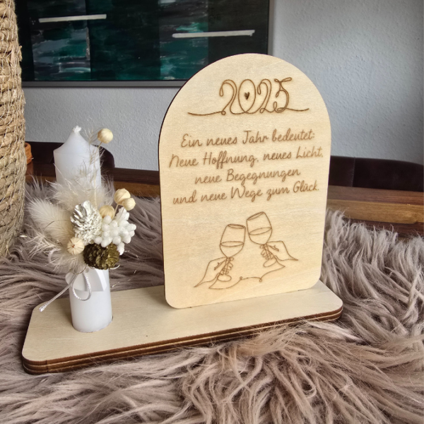 Aufsteller individualisierbar Namaste 3 Designs für Vasen oder Kerzen 3mm SVG Laser Datei – Bild 3