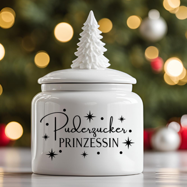SVG Laser Datei Gravur für Keksdosen Cookies Plätzchen Puderzucker Prinzessin – Bild 2